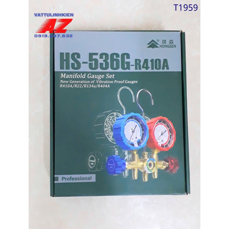 Đồng hồ đo gas R410A/R22/R134a/R404a HONGSEN HS-536G-R410A