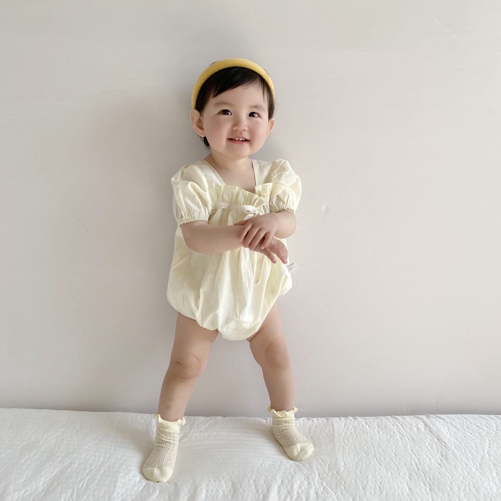 Đồ Áo Liền Quần In Hoa Cho Bé Mới Sinh