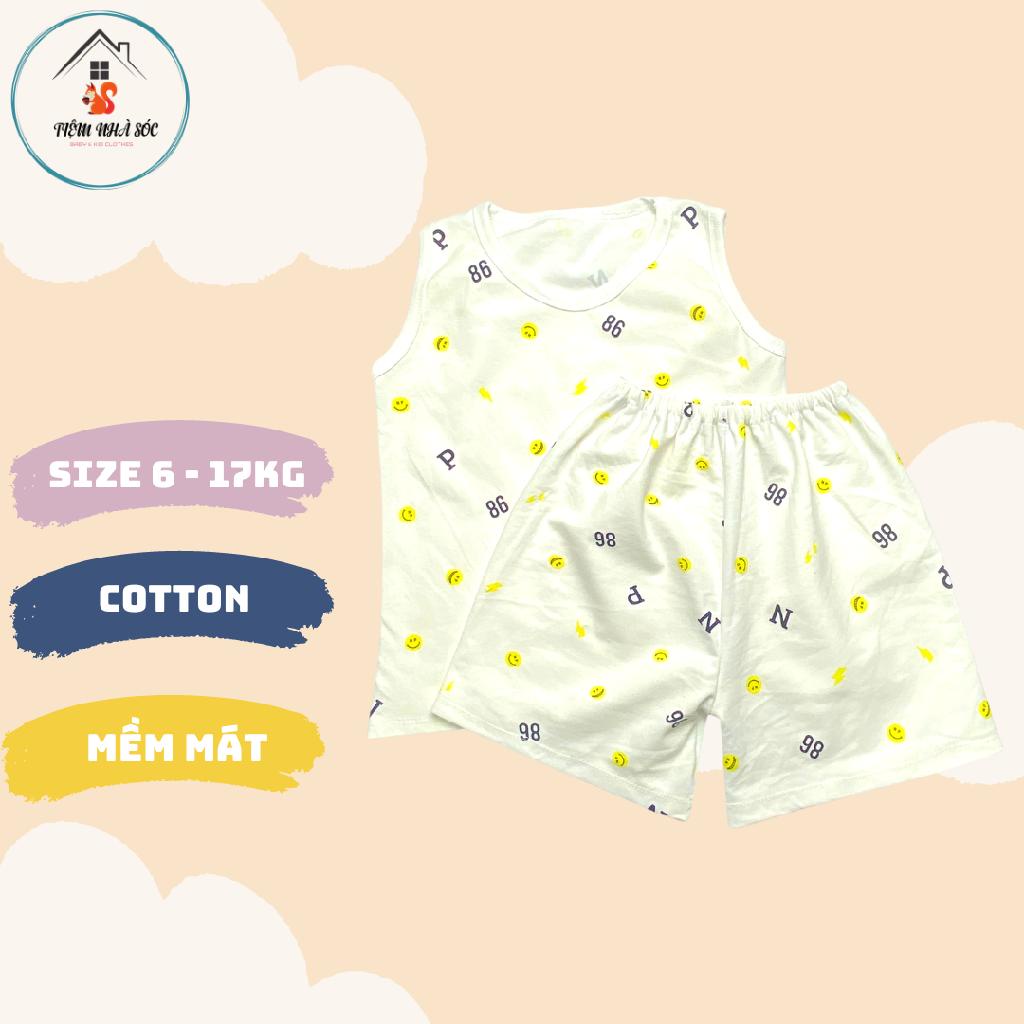 Bộ ba lỗ mùa hè cho bé trai bé gái màu đẹp size 1 -  5 tuổi Tiệm Nhà Sóc