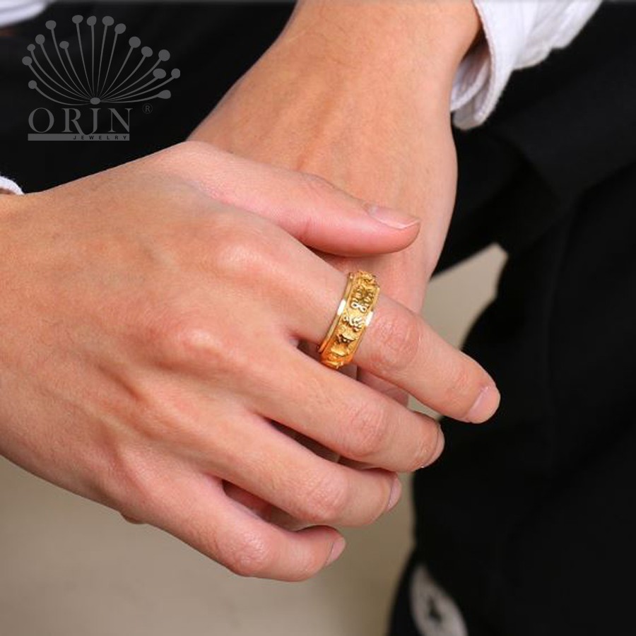 Nhẫn Úm Ma Ni Bát Ni Hồng Cao Cấp - Sang Trọng-Xoay 360 Độ NA65