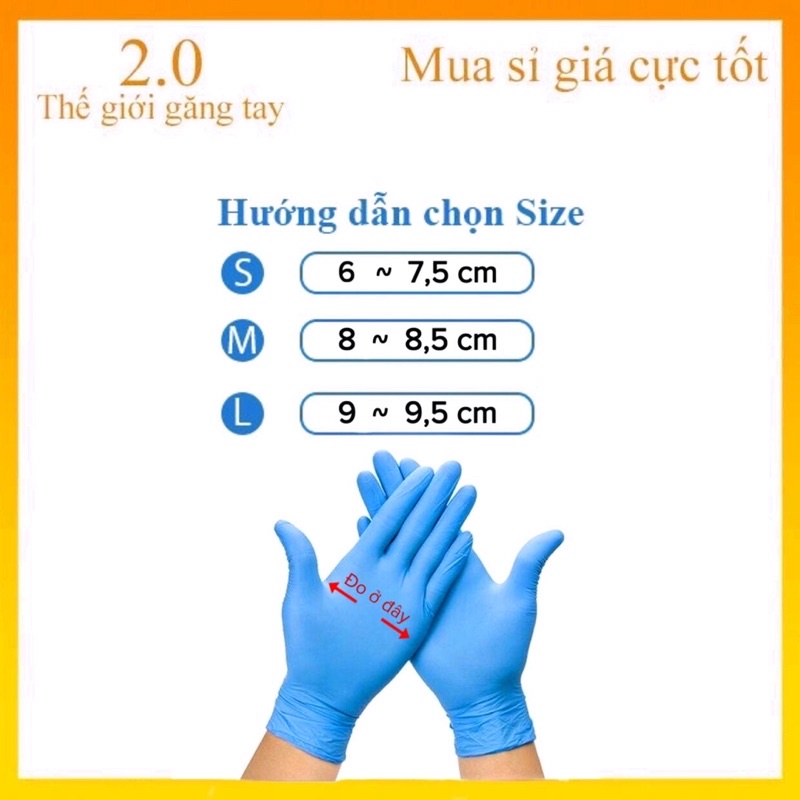 Găng tay y tế xanh hộp 100 chiếc siêu dai, không bột [chuyên dụng trong spa,...]