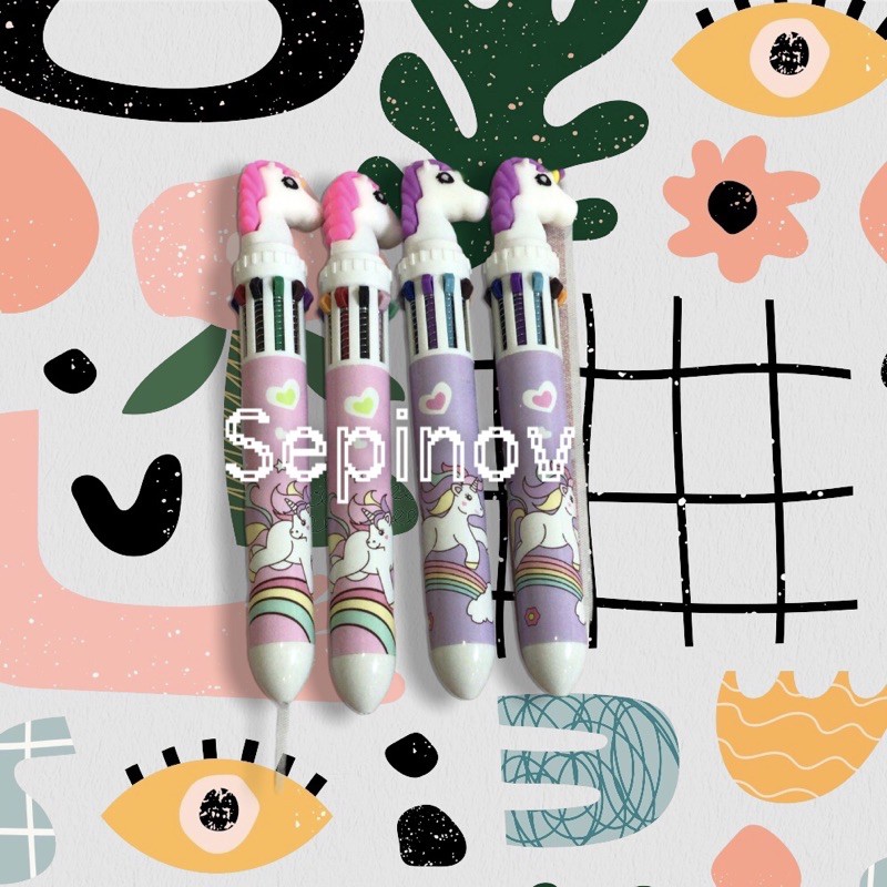 Bút bi họat hình 10 màu dễ thương