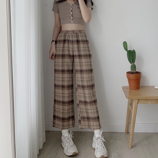 quần vải kẻ TKQ23 1994closet