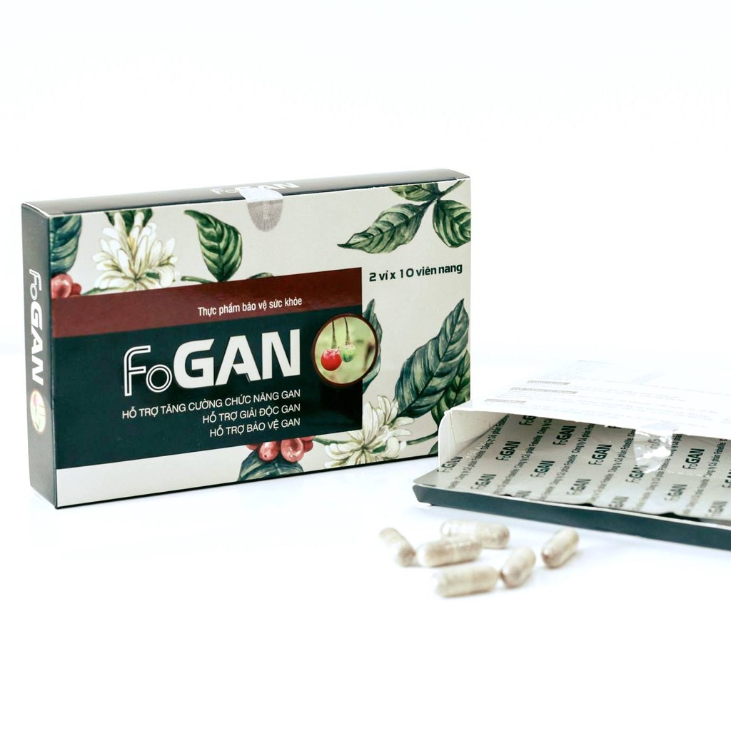 Viên uống Fogan – Hỗ trợ phòng ngừa và hạn chế tổn thương gan do rượu bia gây ra (Hộp 20 viên)