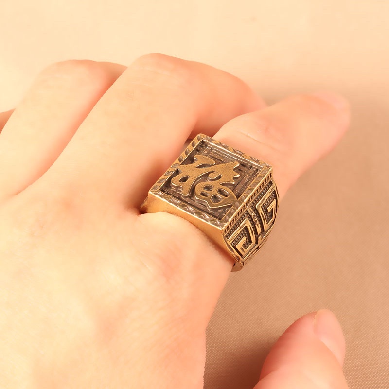 Nhẫn đồng thau thiết kế tinh xảo UNISEX