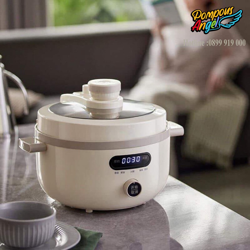 Nồi áp suất điện đa năng BEAR YLB-C40U5 màu trắng , dung tích 4L - 1300W bảo hành 12 tháng