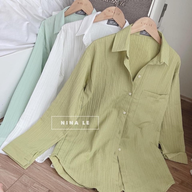 Áo Sơ Mi nữ dài tay Công Sở Chất Xốp Kẻ Sọc dễ mặc 3 màu phong cách Hàn Quốc Kozoda