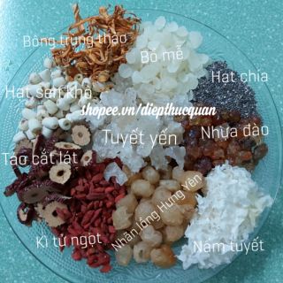 [400g] Sét nguyên liệu chè dưỡng nhan. Date luôn mới.