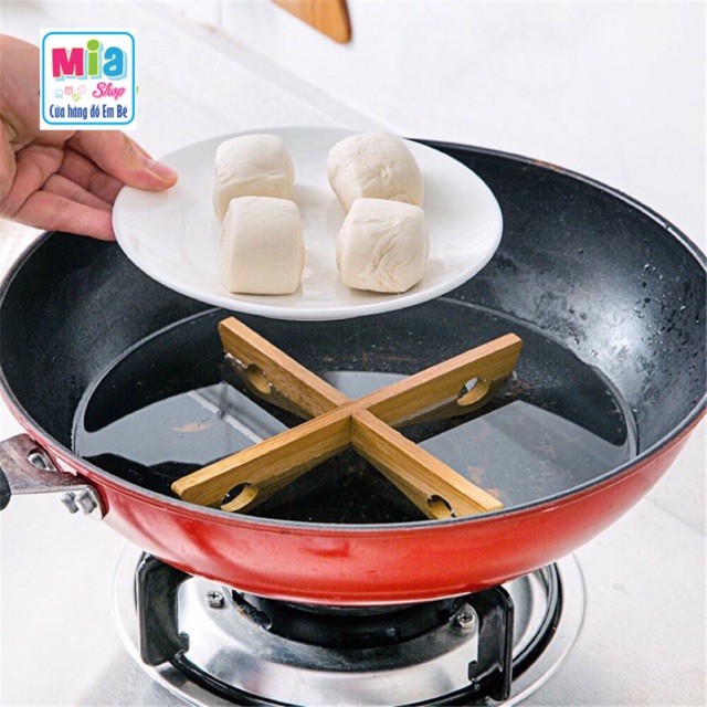 Đế lót nồi / Đế hấp đồ ăn cho bé bằng gỗ tre Chống Nhiệt Chống trượt Thân Thiện môi trường