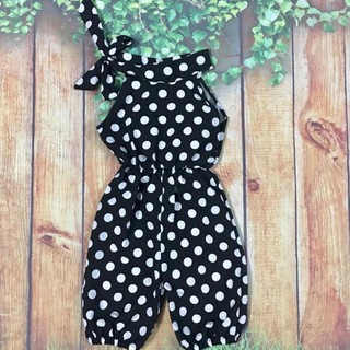 [Hàng Việt] Jumpsuit Bộ Liền Thân Alibaba Chấm Bi Cho Bé