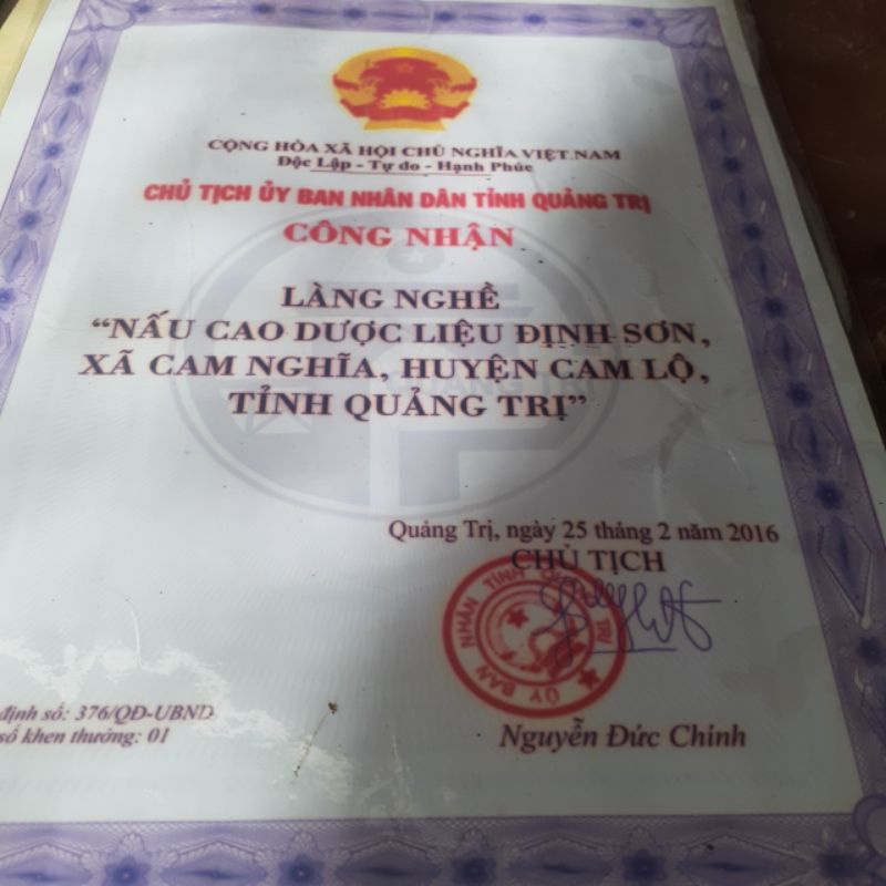 Cao Lá Vằng Bé Xin(1kg loại 1) hàng đạt chất lượng cấp Tỉnh Quảng Trị