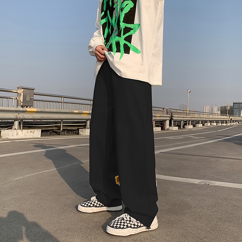 quần jean namQuần harem ống rộng in chữ đơn giản thoải mái thời trang sành điệu cho nam size M-3XL Quần jean nam cạp cao ống suông rộng quần bò baggy nam phom xuông chất jeans mềm dày dặn xu hướng quần short jeans nam 2023  short jean nam cao cấp trắngrác