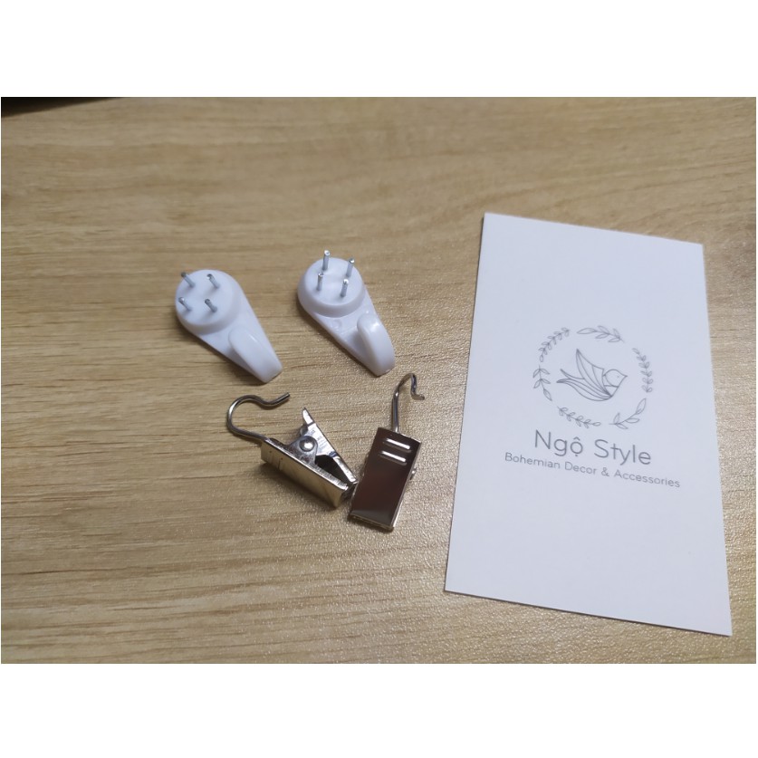 Móc dán tường có đinh chịu lực, móc kẹp treo đồ chắc chắn