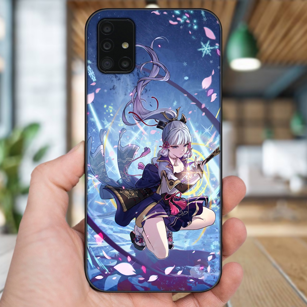 Ốp lưng Samsung A51, A71 viền đen in hình Ayaka Genshin Impact