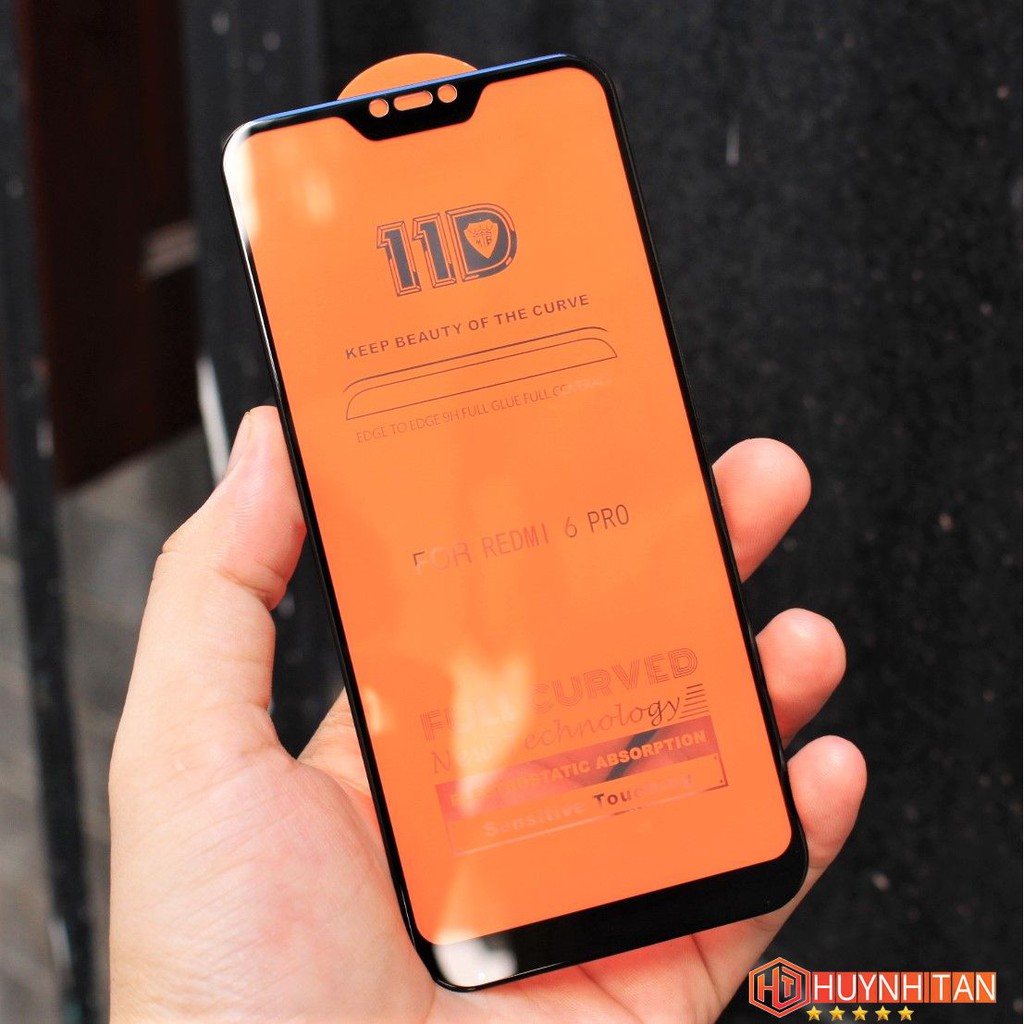 Cường lực 11D Xiaomi Redmi 6 Pro / Mi A2 Lite full màn full keo siêu mỏng vát 2,5D thế hệ mới