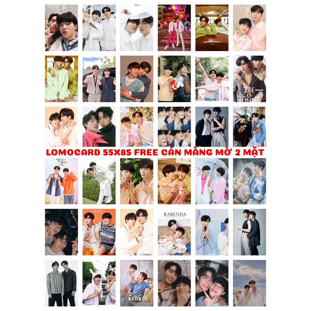 Lomo card 1 mặt 45 ảnh BL ZeeNunew (Zee Pruk và Nunew Chanwarin)