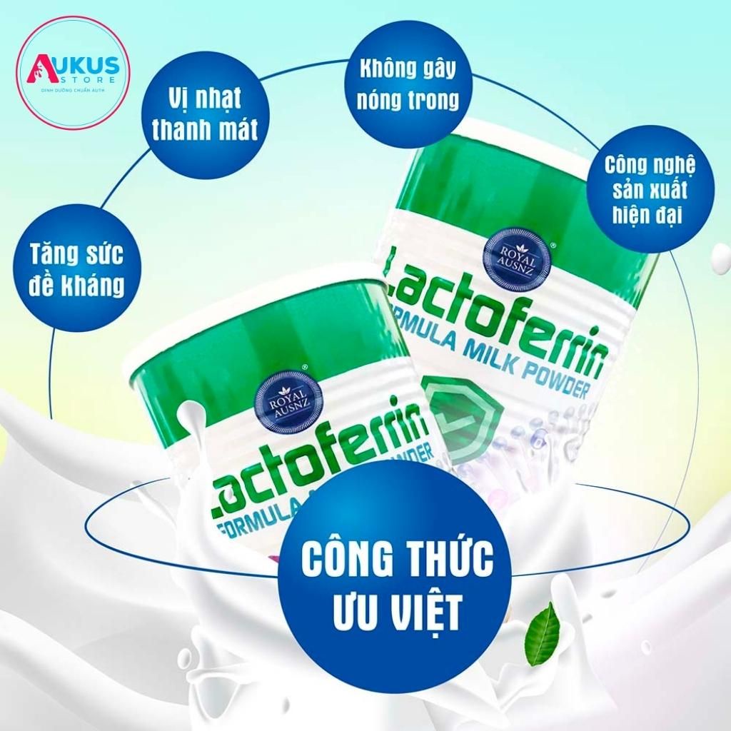 Sữa Bột Hoàng Gia Úc Tăng Sức Đề Kháng Royal AUSNZ Lactoferrin Tăng Cường Miễn Dịch, Bổ Sung Dinh Dưỡng Hộp 400g