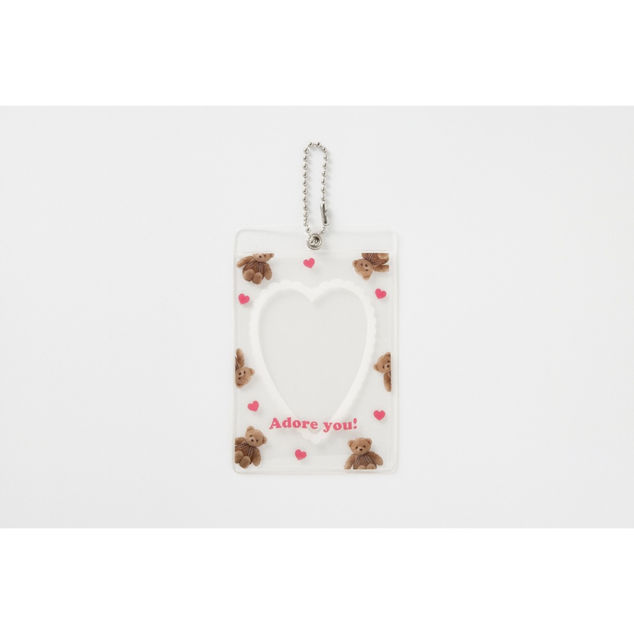 Toploader Decor ARTBOX Hàn Quốc Móc Khóa Bọc Card Đựng Ảnh Trang Trí Photocard Polaroid Hình Gấu Bear