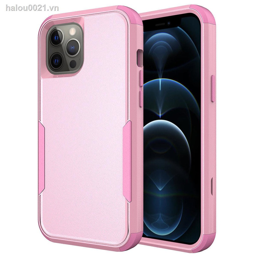 Ốp Điện Thoại Ba Mảnh Dày Dặn Chống Rơi Màu Kẹo Ngọt Cho Iphone 11 Promax 12