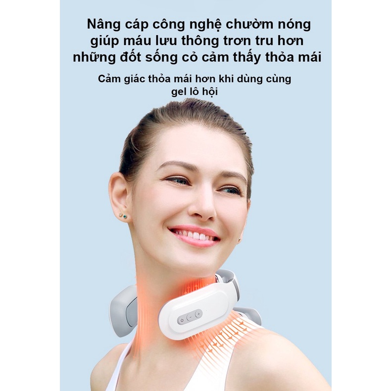 Máy Mát Xa Cổ Vai Gáy booster KONKA H62 ,Massage cổ vai Xung Điện Giảm Đau Mỏi Với 4 Đầu Massage , Làm nóng thư giãn cổ