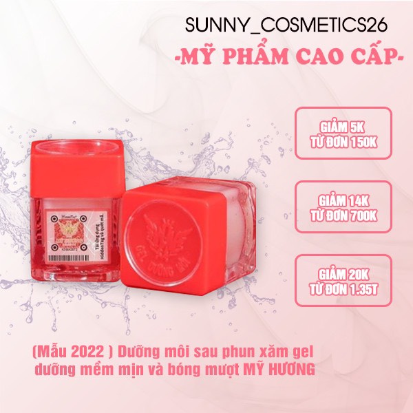 Dưỡng môi sau phun xăm gel dưỡng mềm mịn và bóng mượt MỸ HƯƠNG 12ML 0,4FL.oz