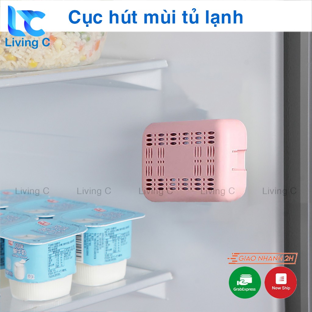 Khử mùi tủ lạnh than hoạt tính Living C, tẩy sạch mùi tủ lạnh , tủ giày , quần áo , ô tô với miếng hút chân không _HM