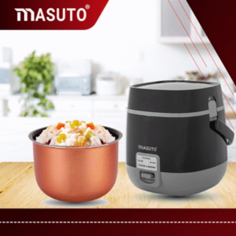 Nồi cơm điện mini Masuto MS-Compact12 1,2L Nấu cơm ngon siêu tốc đủ cho 2-3 người ăn