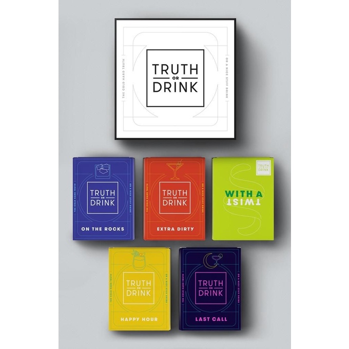Thẻ  bài Drinking games Truth or Drink nhập khẩu tách set 5 món cho bữa tiệc trưởng thành