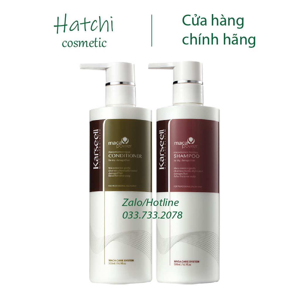 Dầu Gội và Xả Karseell Collagen Maca Chính Hãng 500ml - 800ml