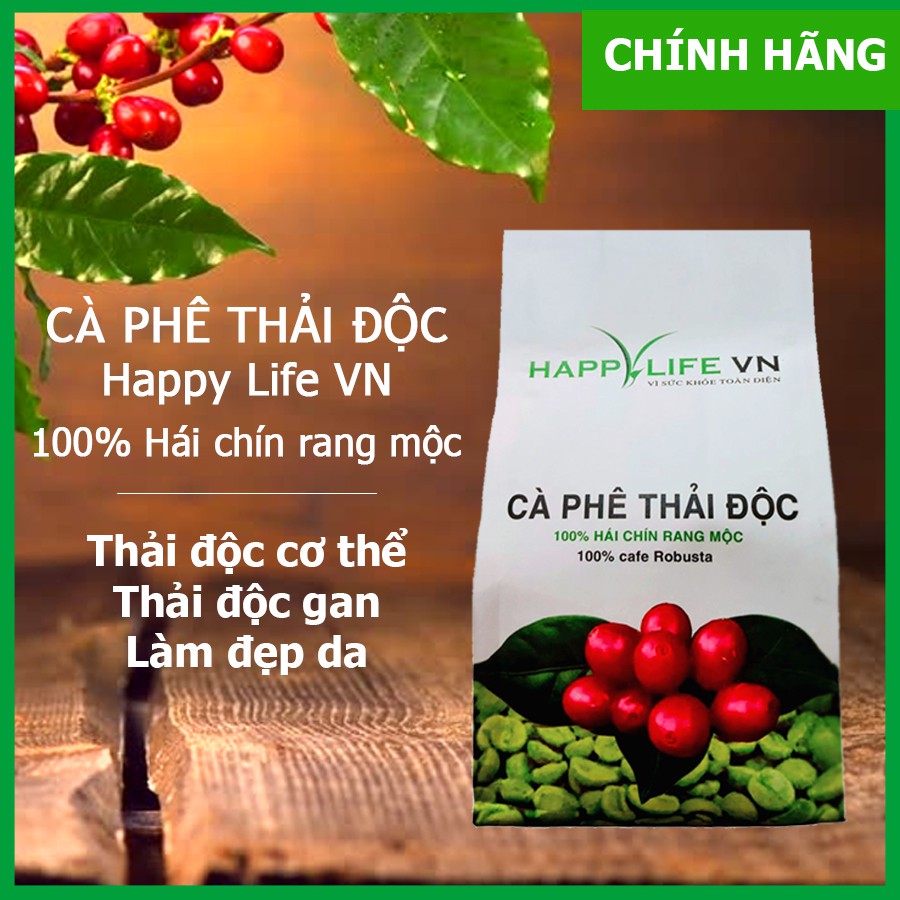 Cà phê thải độc Happylife VN - Cà phê chuyên dùng cho thải độc đại tràng ( Túi 500Gr)