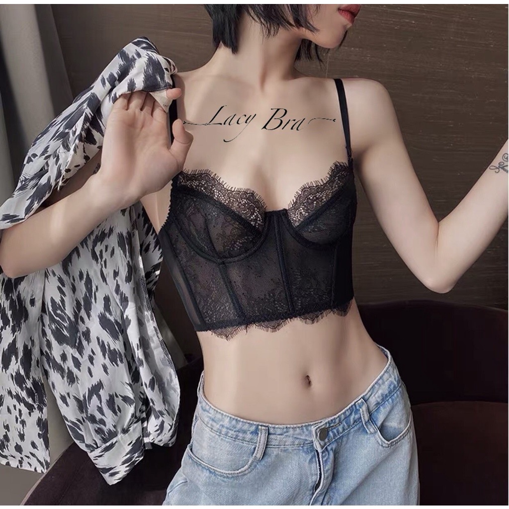 [Tặng Quà Dây Buộc Tóc] Bralette Ren Mỏng Phong Cách Cổ Điển Không Đệm Có Gọng Nâng Ngực Gợi Cảm Lacy Bra - AL32 | BigBuy360 - bigbuy360.vn