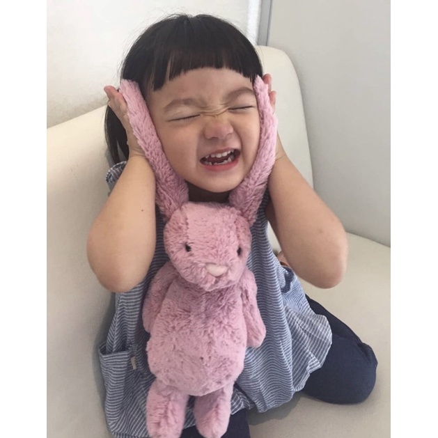 Gấu bông thỏ bông hồng Jellycat Tulip Pink Bunny cao cấp chính hãng