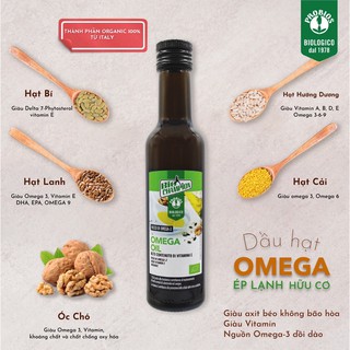 Dầu hạt Omega ép lạnh hữu cơ cho bé ăn dặm Probios Ý
