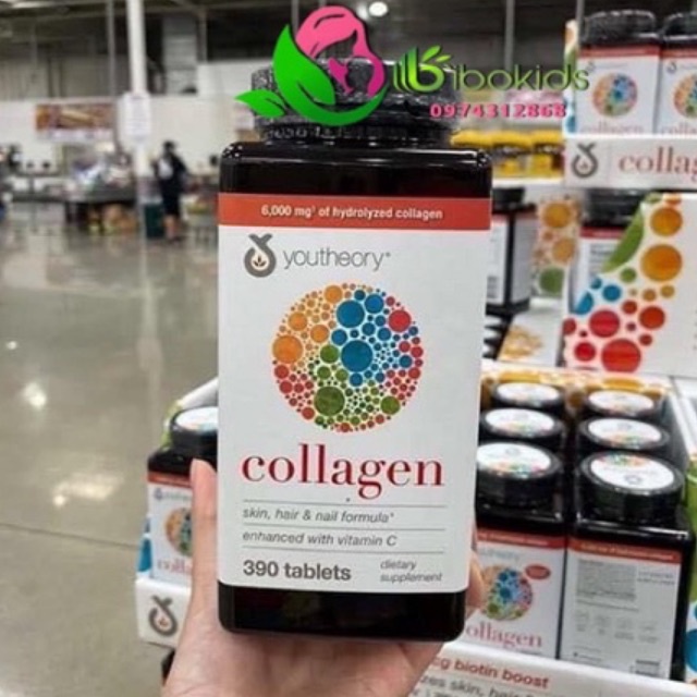 Collagen Youtheory Type 1 2 & 3 Của Mỹ, 390 viên