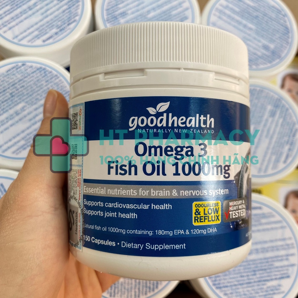 [CHÍNH HÃNG] Dầu cá Omega 3 Goodhealth 1000mg - New Zealand (150 viên/hộp)