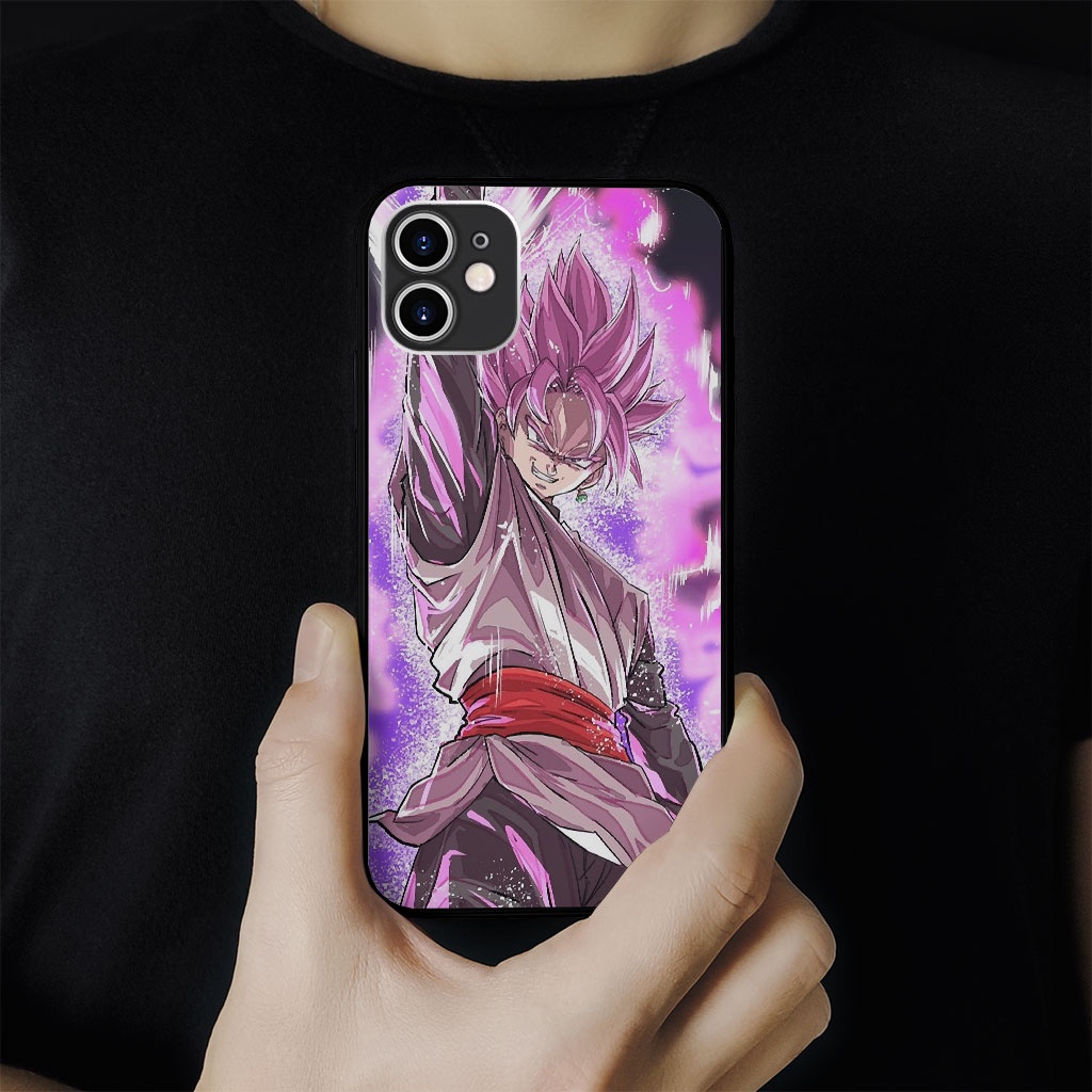 Ốp điện thoại Black goku hiển linh mỉm cười với kẻ địch dành cho Iphone 6 7 8 Plus 11 12 13 PRO MINI GOKPOD00057