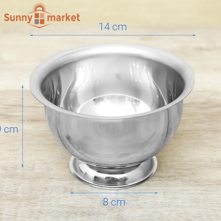 Bộ chày cối inox cao cấp đường kính 14 cm, inox sáng dễ vệ sinh