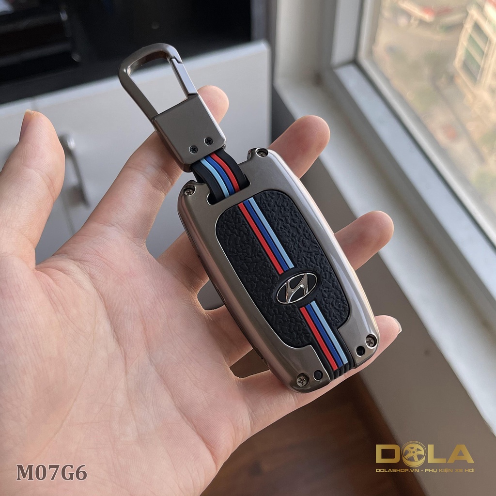 Vỏ ốp khoá xe hơi - Bọc chìa smartkey ô tô Hyundai Sonata, Tucson, Elantra thông minh M07-G6
