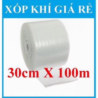 1 cuộn khổ 30cm x 100m màng xốp hơi, bóng xốp nổ, bóng xốp gói hàng khổ nbt