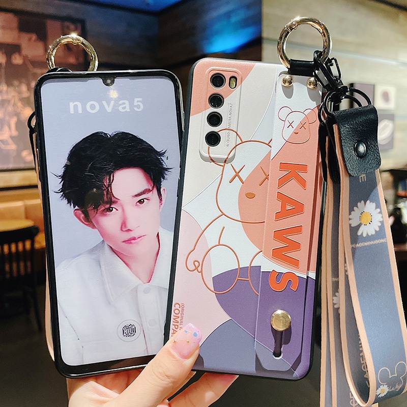 Ốp Điện Thoại Họa Tiết Kaws Có Dây Đeo Cho Samsung Galaxy Note 8 9 10 20 S22 S21 Plus pro ultra lite