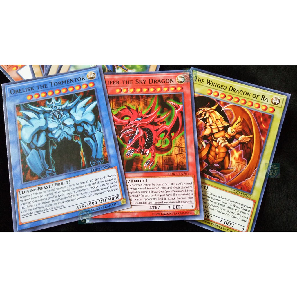Bộ bài Yugioh - Combo 3 Vị Thần - God Pack + 15 lá