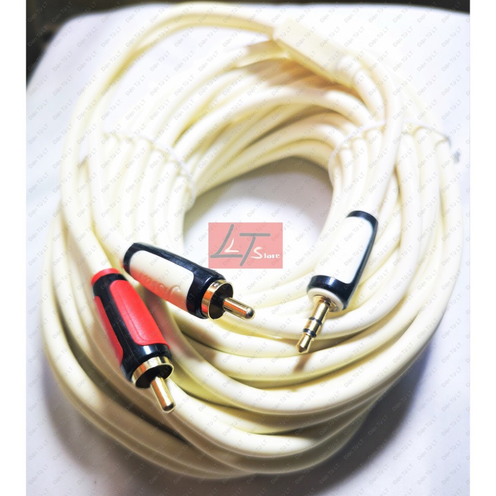 Cáp loa jack 3.5 ra 2 AV hoa sen dài 1.8M 3M 5M 10M 15M cao cấp