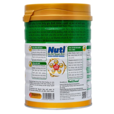 Sữa Nuti Nguyên kem lon 900g Date mới nhất 2025
