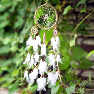 Dreamcatcher Dây Cói ( vòng to 13cm , vòng nhỏ 4cm )