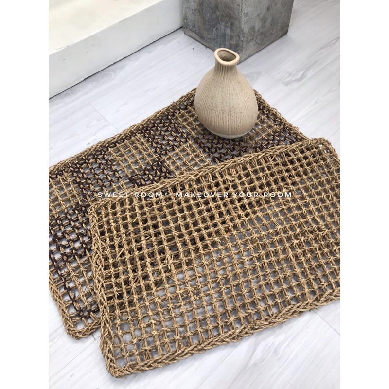Thảm cói đan thưa  40x60cm