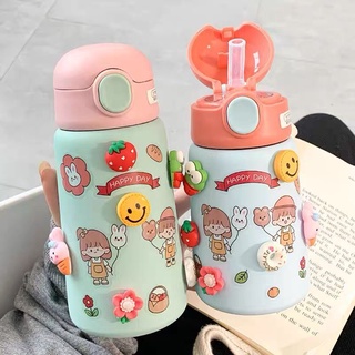 Bình Giư Nhiệt Kute 420ML + Ống Hút + Ticker Nỗi