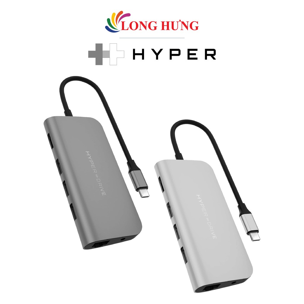 Cổng chuyển đổi HyperDrive 9-in-1 Power USB-C Hub HD30F - Hàng chính hãng