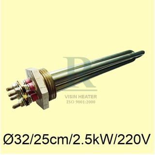 Điện trở nhiệt Điện trở đốt nóng thanh nhiệt dây mai so may so Inox 304 Điện trở đun nước điện trở cục ren inox 304 Ø32