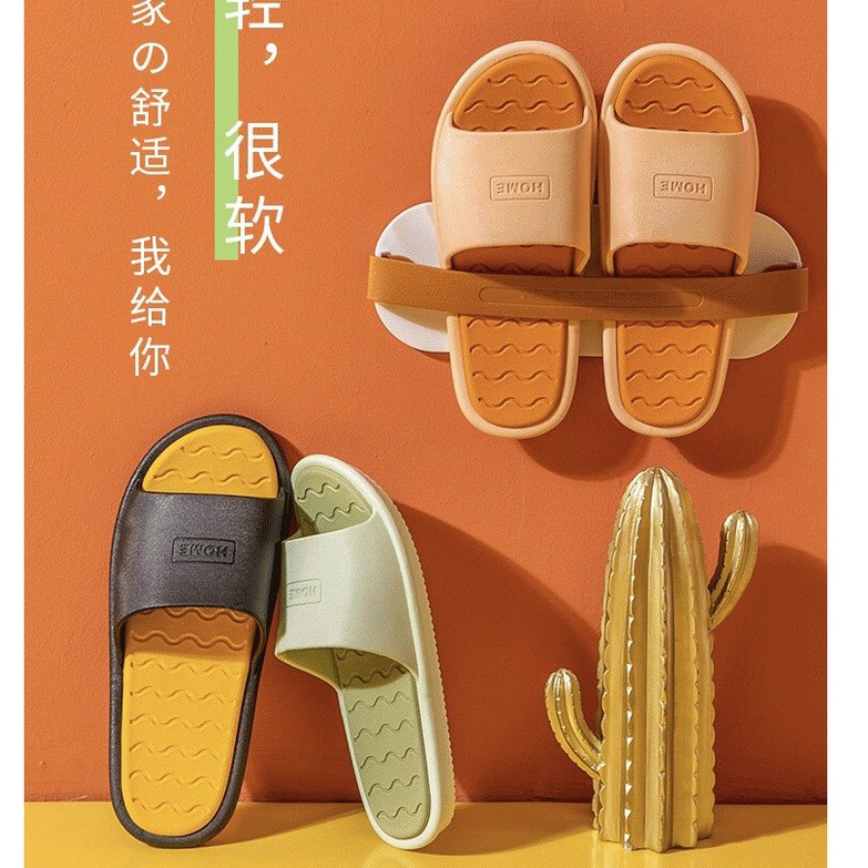 Dép đi trong nhà Unisex 2 mầu, cao su chống trợt, siêu êm FOR HOME   - Thời Trang PKT DP06