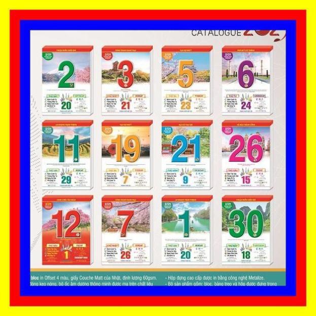 Lịch BLOC 2024 Đại Việt Á Siêu Cực Đại 29 x 41cm - Giao màu ngẫu nhiên